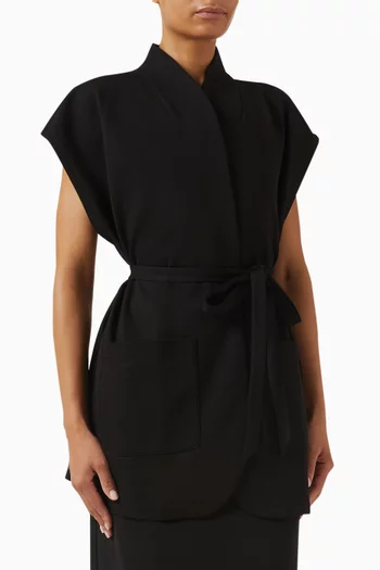 Washable Flex Ponte High-collar Vest