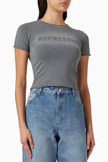 Grunge Shrunken T-shirt in Cotton Blend