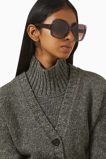 Wenona Oversized Sunglasses in Acetate