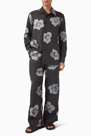 Painted Floral Oversized Shirt