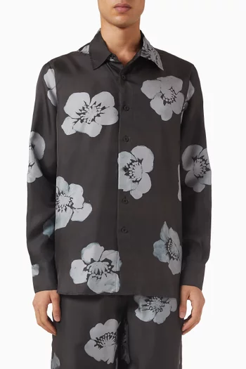 Painted Floral Oversized Shirt
