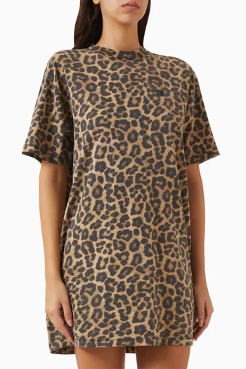 فستان بيث بنقشة جلد الفهد قطن