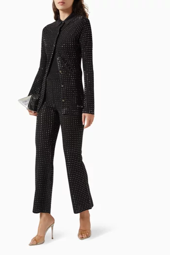 Crystal-embellished Cropped Pants