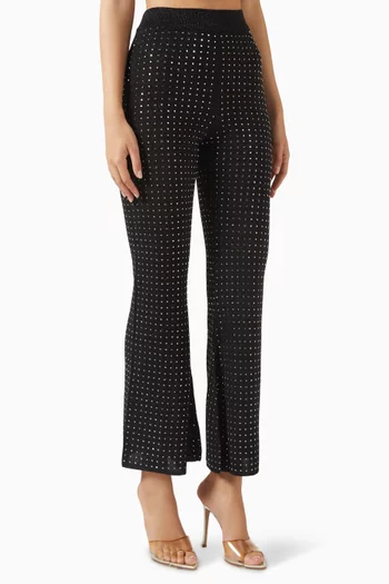 Crystal-embellished Cropped Pants