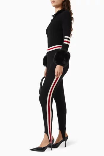 Ski Striped Stirrup Leggings in Knit