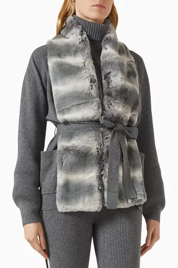 Fur Tie-detail Jacket