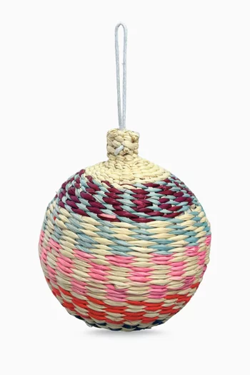 زينة لشجرة الكريسماس بتصميم كرة ملونة