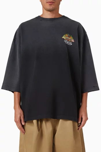 تي شيرت بافلو بطبعة Fresh Produce قطن