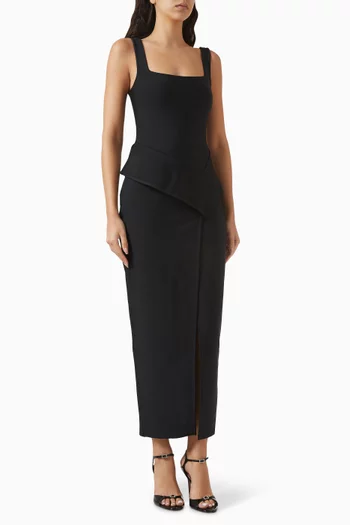 فستان بفتحة كريب