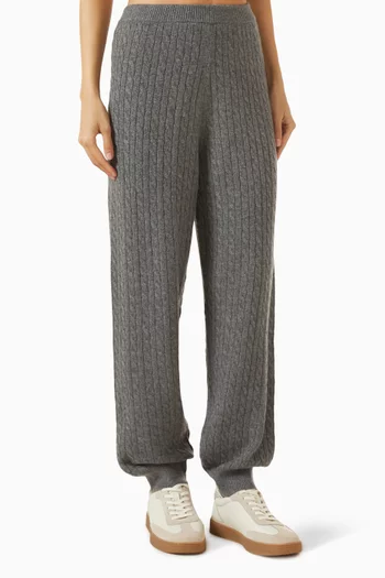 Cable-knit Pants in Cashmere
