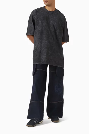 تي شيرت 001 بقصة فضفاضة قطن