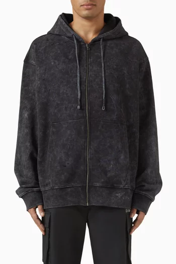 كنزة بغطاء رأس 001 وسحّاب قطن