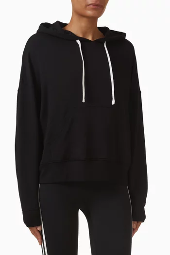 كنزة جوي بغطاء رأس وأربطة تضييق مودال