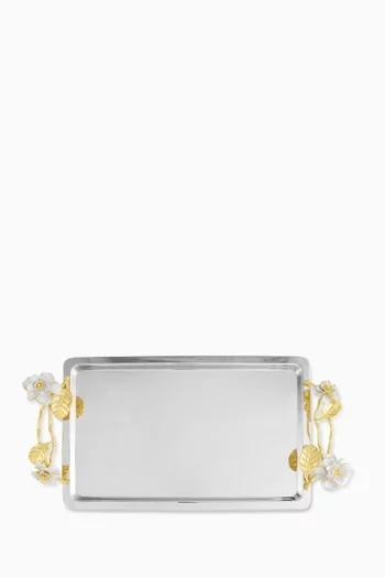 Gardenia Serving Tray in Stainless Steel