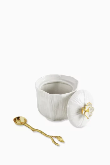 Gardenia Sugar Pot & Spoon Set