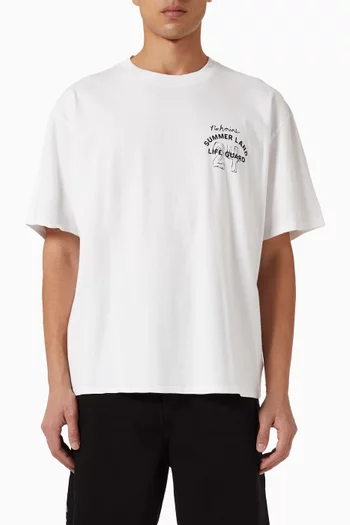 Life Guard Script Boxy T-shirt in Cotton