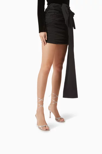 صندل جوينيث بسيور وكعب 85 مم جلد نابا حريري