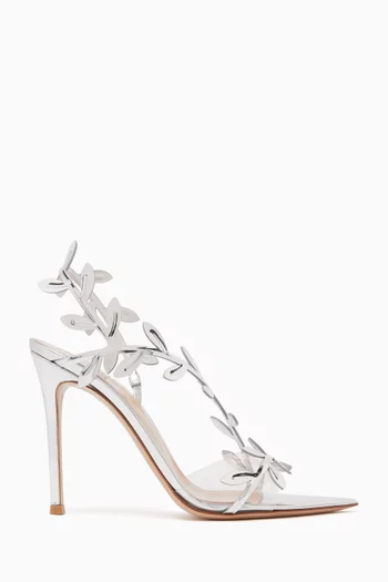 صندل فلافيا بكعب 105 مم جلد لامع