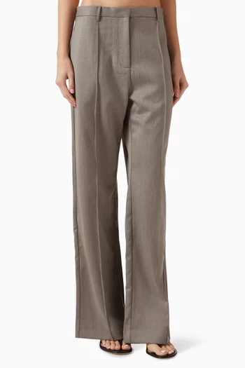 Oupa Pintuck Pants in Wool-blend