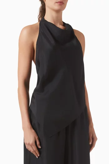 Grid Halter Top in Silk