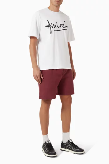 Script-print T-shirt in Cotton