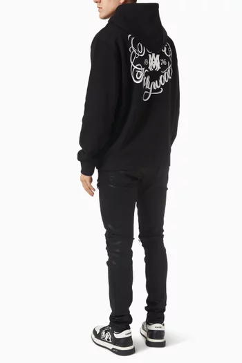 كنزة بغطاء رأس وكلمة Hollywood قطن