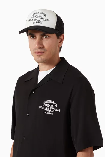 كاب تراكر بشعار نسر قماش شبكي