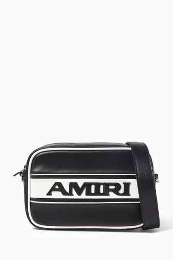 Sport Logo Camera Bag in Leather