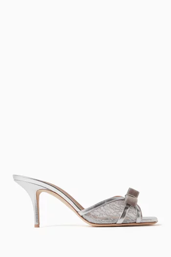 Perla 70 Mules in Glitter Mesh