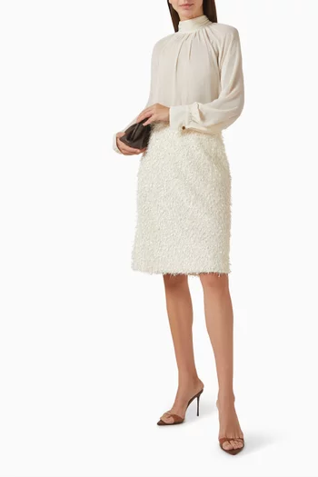 Feather-fringed Skirt