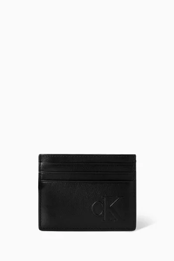 Bold CK Card Case in Leather