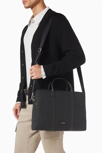 Embossed Woven Commuter Bag