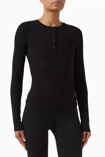 365 Core Henley T-shirt in Cotton Blend