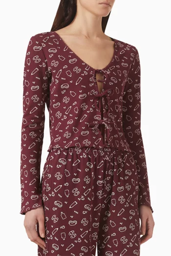 كارديغان بأربطة للنوم