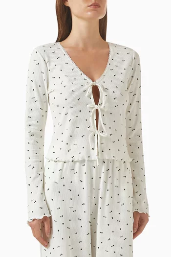 كارديغان بأربطة للنوم