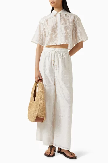 Merritt Embroidered Shirt in Lyocell Blend