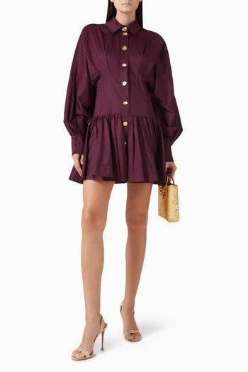 Alexa Mini Dress in Cotton Blend