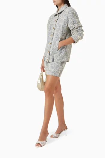 Bloom Mini Skirt in Lace Denim