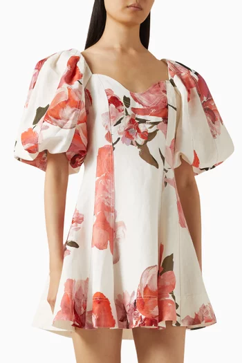 Moderna Mini Dress in Linen Blend