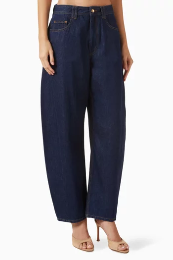 Stevie Barrel-leg Jeans in Denim