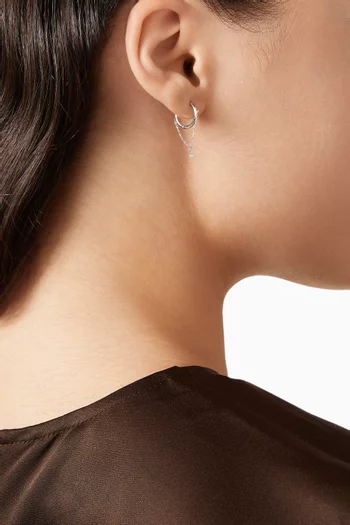 Single Diamond Earring in 18kt White Gold