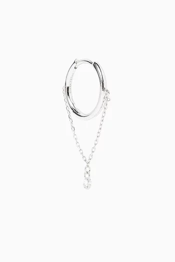 Single Diamond Earring in 18kt White Gold