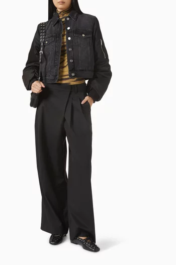 Mix Jacket in Rigid Denim