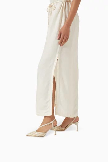 Valeria 70 Pumps in Raffia & Nappa