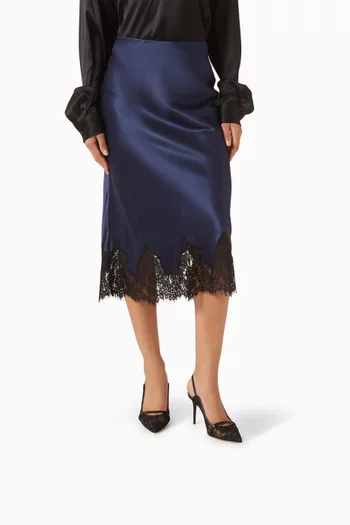 Marion 85 Slingbacks in Lace Mesh and Nappa