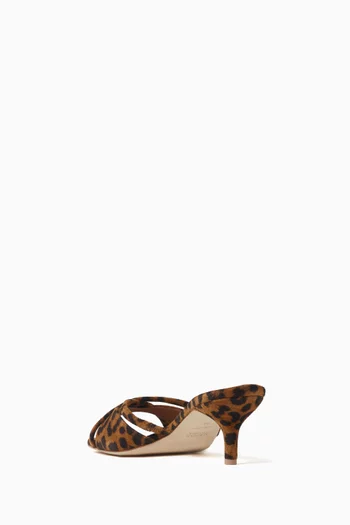 Penn 45 Mules in Leopard-print Suede