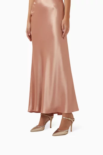 Yola 90 Mules in Metallic Leather