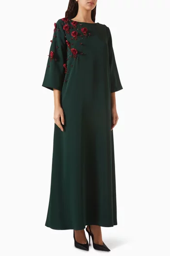 Embellished Kaftan in Crepe