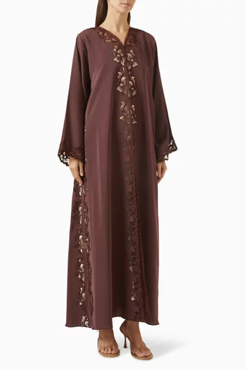 Laser-cut Abaya in Lace