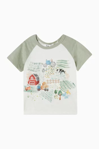 تي شيرت كلايتون بطبعة مزرعة قطن